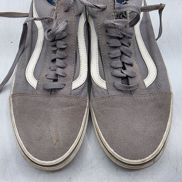 Vans Old Skool Mens Size 10 Gray White Sneaker Shoes Skate Casual Walking Outdoo - Picture 10 of 13